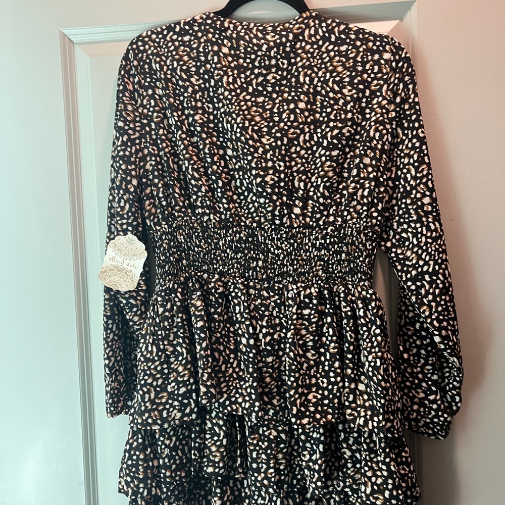 Altar'd State Black and White Long Sleeve Dress